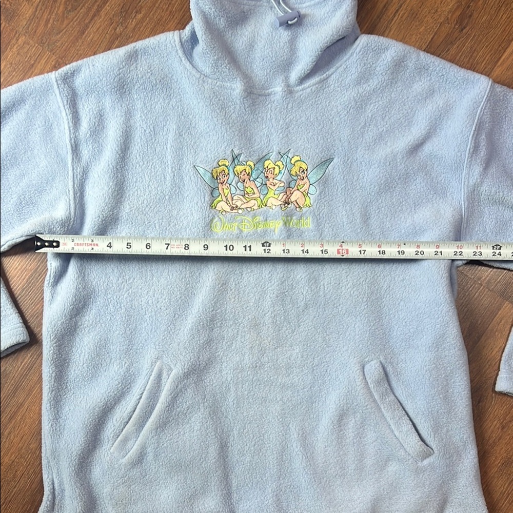 Disney Tinker Bell Fleece Pullover - Light Blue - Size Large - Picture 7 of 10